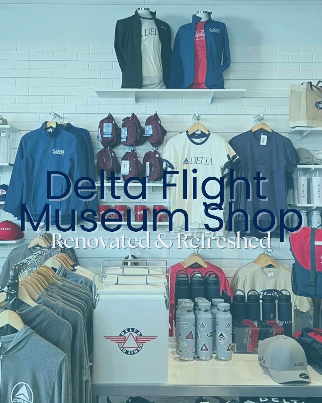 Over the past few months, our team has been hard at work transforming the @Delta Flight Museum Shop! ✈️ With brand-new flooring, fixtures, and an incredible selection of merchandise, the refreshed store made its debut at the Delta Centennial Celebrat